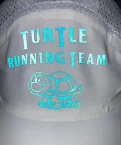 RUseeN Reflective Apparel LLC Reflective Hat - Turtle Running Team White Mesh Running Cap