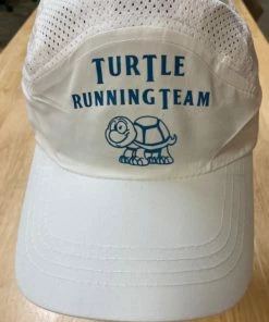 RUseeN Reflective Apparel LLC Reflective Hat - Turtle Running Team White Mesh Running Cap