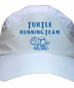 RUseeN Reflective Apparel LLC Reflective Hat - Turtle Running Team White Mesh Running Cap