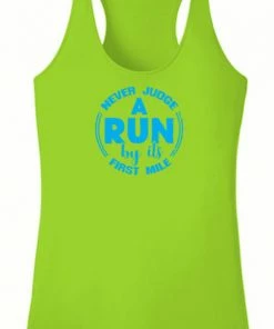 RUseeN Reflective Apparel Women's Tank Tops Women's Reflective Tank Top - Never Judge A Run