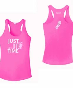 RUseeN Reflective Apparel Women's Tank Tops Women's Reflective Tank Top - Just One Step At A Time