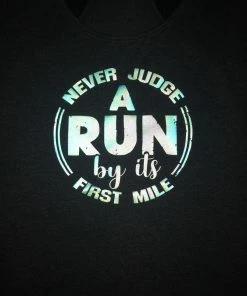 RUseeN Reflective Apparel Women's Tank Tops Women's Reflective Tank Top - Never Judge A Run