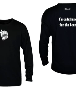 RUseeN Reflective Apparel LLC Men's Long Sleeve Unisex Reflective Long Sleeve Shirt - I'm Only Here For The Beer