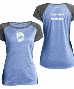 RUseeN Reflective Apparel Women's Short Sleeve Women's Reflective Short Sleeve Shirt - I'm Only Here For The Beer