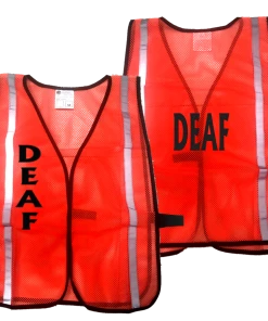 RUseeN Reflective Apparel Deaf / Hearing Impaired Collection Mesh Reflective Running Vest - Deaf