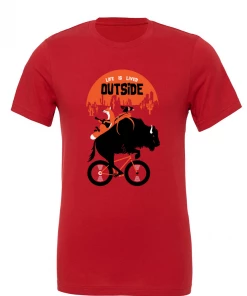 RUSEEN Reflective Apparel Limited Edition Ultra Soft Cotton Unisex Tee - Life Is Lived Outside