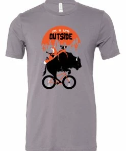 RUSEEN Reflective Apparel Limited Edition Ultra Soft Cotton Unisex Tee - Life Is Lived Outside