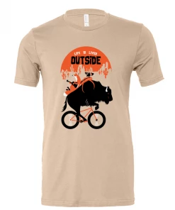 RUSEEN Reflective Apparel Limited Edition Ultra Soft Cotton Unisex Tee - Life Is Lived Outside