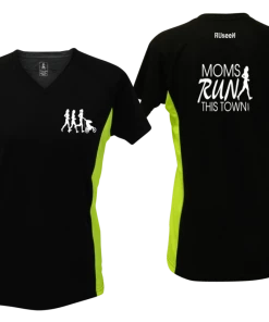 RUseeN Reflective Apparel Clubs Women's Reflective Short Sleeve Shirt - Moms Run This Town