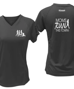 RUseeN Reflective Apparel Clubs Women's Reflective Short Sleeve Shirt - Moms Run This Town