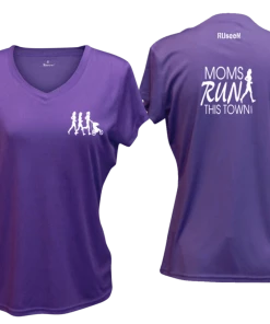 RUseeN Reflective Apparel Clubs Women's Reflective Short Sleeve Shirt - Moms Run This Town