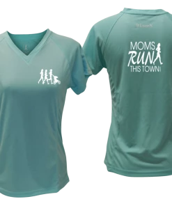 RUseeN Reflective Apparel Clubs Women's Reflective Short Sleeve Shirt - Moms Run This Town