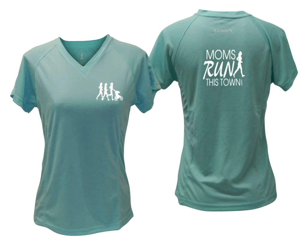 RUseeN Reflective Apparel Clubs Women's Reflective Short Sleeve Shirt - Moms Run This Town