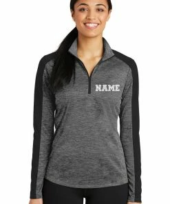 RUseeN Reflective Apparel Women's Reflective Quarter Zip Long Sleeve Shirt - Ultra Flunkie - 2 Colors Clubs