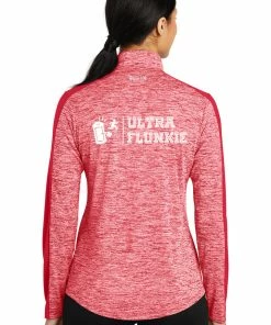 RUseeN Reflective Apparel Women's Reflective Quarter Zip Long Sleeve Shirt - Ultra Flunkie - 2 Colors Clubs