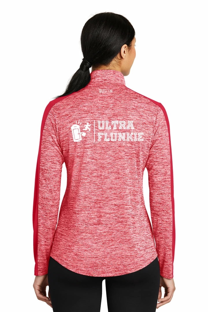 RUseeN Reflective Apparel Women's Reflective Quarter Zip Long Sleeve Shirt - Ultra Flunkie - 2 Colors Clubs