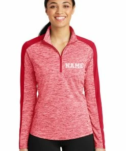 RUseeN Reflective Apparel Women's Reflective Quarter Zip Long Sleeve Shirt - Ultra Flunkie - 2 Colors Clubs