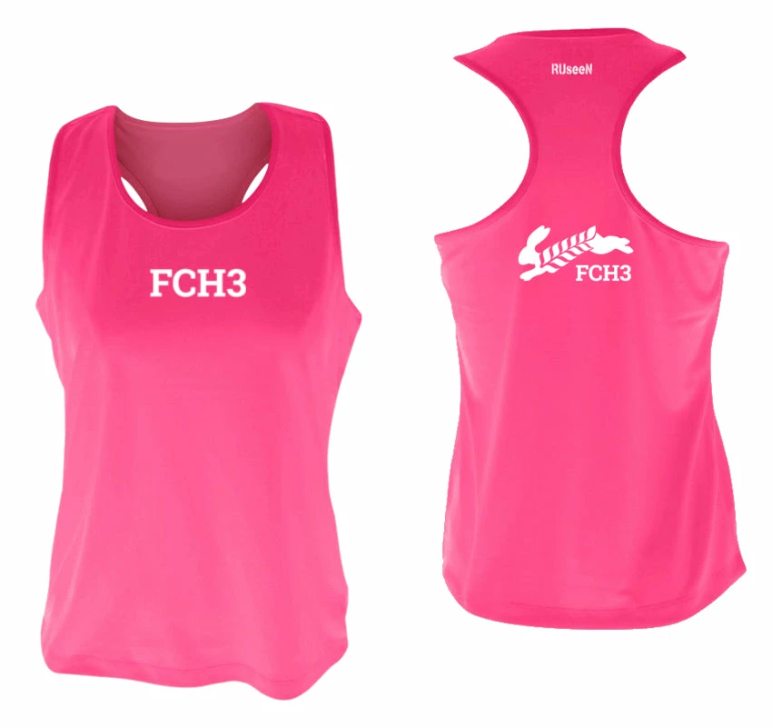 RUseeN Reflective Apparel Women's Reflective Tank Top - Flour City H3 - FCH3 - Design 3 Clubs