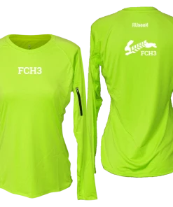 RUSEEN Reflective Apparel LLC Clubs Women's Reflective Long Sleeve Shirt - Flour City H3 - FCH3 Design 3