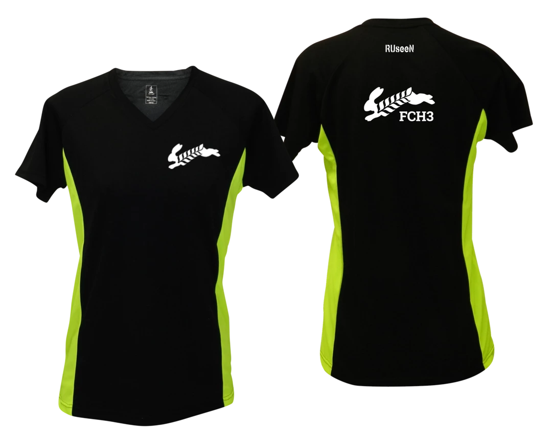 RUseeN Reflective Apparel Women's Reflective Short Sleeve Shirt - Flour City H3 - FCH3 - Design 2 Clubs