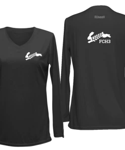 RUSEEN Reflective Apparel LLC Women's Reflective Long Sleeve Shirt - Flour City H3 - FCH3 Design 2