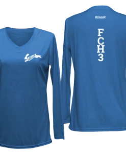 RUSEEN Reflective Apparel LLC Women's Reflective Long Sleeve Shirt - Flour City H3 - FCH3 Design 1