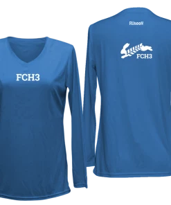 RUSEEN Reflective Apparel LLC Clubs Women's Reflective Long Sleeve Shirt - Flour City H3 - FCH3 Design 3