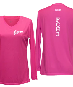 RUSEEN Reflective Apparel LLC Women's Reflective Long Sleeve Shirt - Flour City H3 - FCH3 Design 1