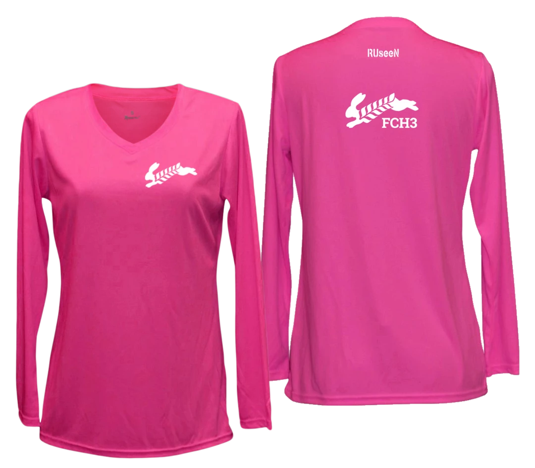RUSEEN Reflective Apparel LLC Women's Reflective Long Sleeve Shirt - Flour City H3 - FCH3 Design 2