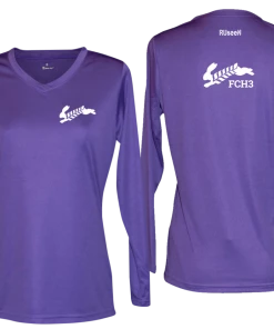 RUSEEN Reflective Apparel LLC Women's Reflective Long Sleeve Shirt - Flour City H3 - FCH3 Design 2