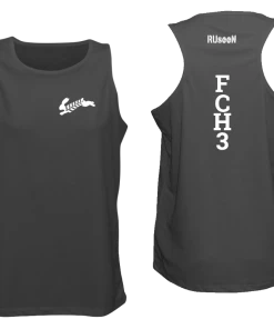 RUseeN Reflective Apparel Men's Reflective Tank Top - Flour City H3 - FCH3 - Design 1 Clubs