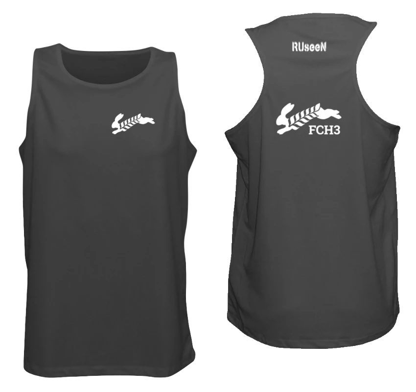RUseeN Reflective Apparel Men's Reflective Tank Top - Flour City H3 - FCH3 - Design 2