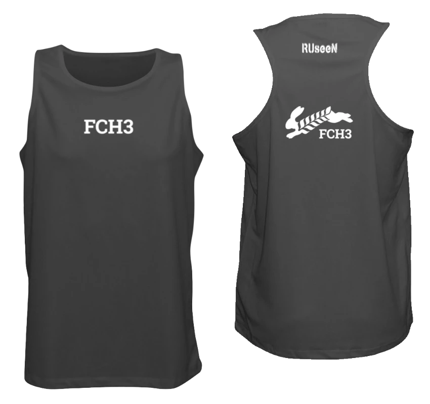 RUseeN Reflective Apparel Clubs Men's Reflective Tank Top - Flour City H3 - FCH3 - Design 3