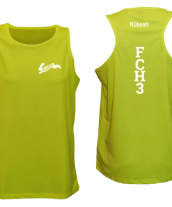 RUseeN Reflective Apparel Men's Reflective Tank Top - Flour City H3 - FCH3 - Design 1 Clubs