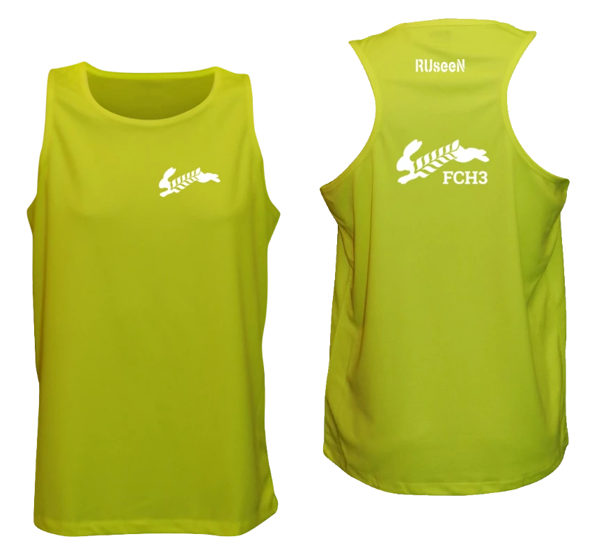 RUseeN Reflective Apparel Men's Reflective Tank Top - Flour City H3 - FCH3 - Design 2