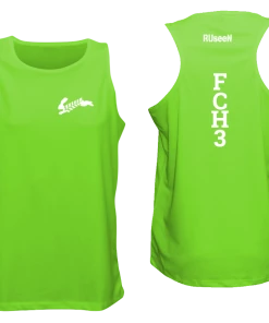 RUseeN Reflective Apparel Men's Reflective Tank Top - Flour City H3 - FCH3 - Design 1 Clubs