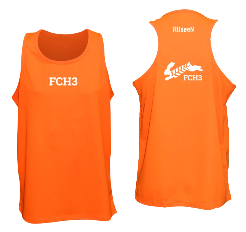 RUseeN Reflective Apparel Clubs Men's Reflective Tank Top - Flour City H3 - FCH3 - Design 3