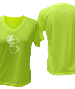 RUseeN Reflective Apparel Women's Short Sleeve Women's Reflective Short Sleeve Shirt - Coffee