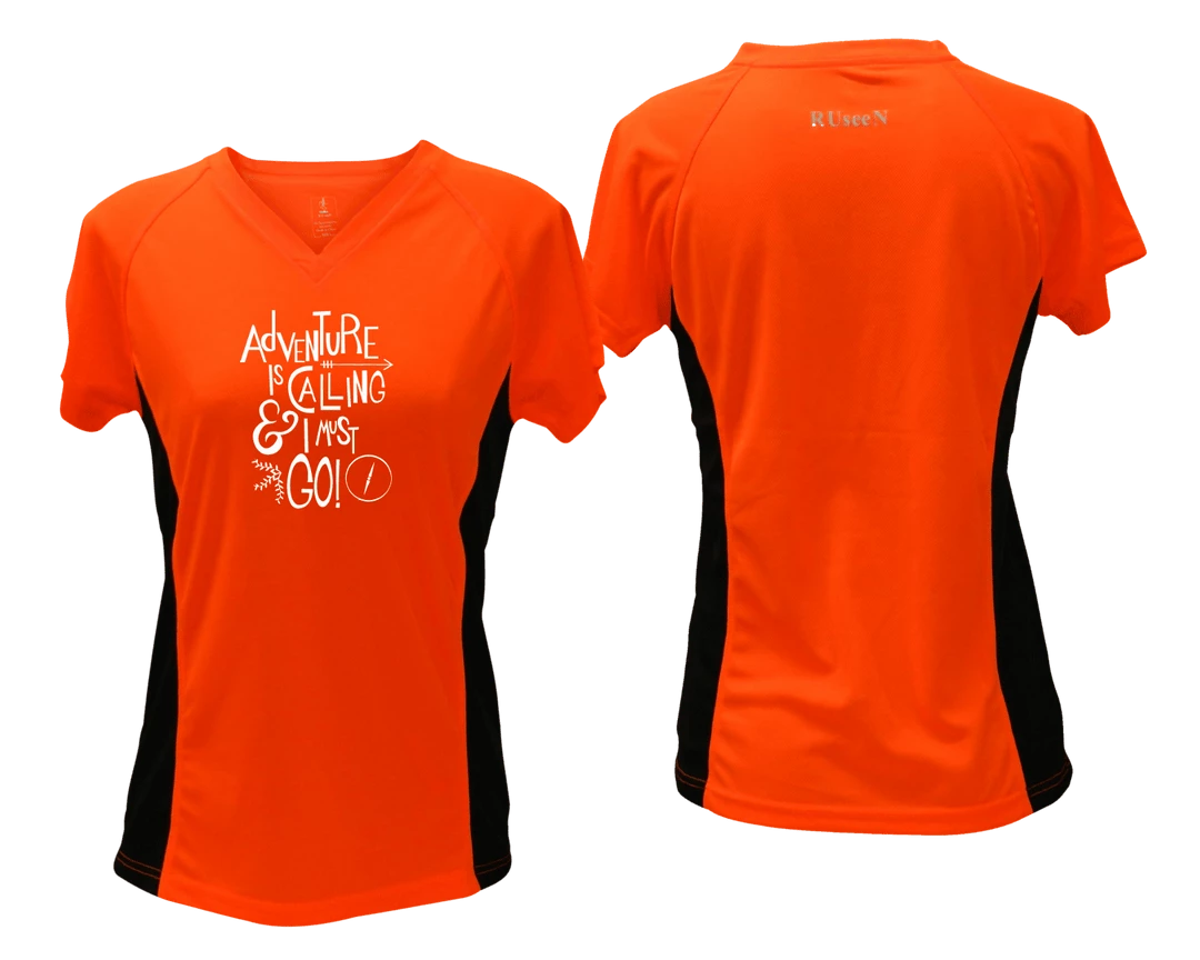 RUseeN Reflective Apparel Women's Reflective Short Sleeve Shirt - Adventure Women's Short Sleeve