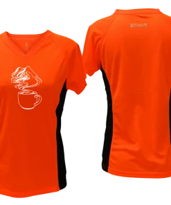 RUseeN Reflective Apparel Women's Short Sleeve Women's Reflective Short Sleeve Shirt - Coffee