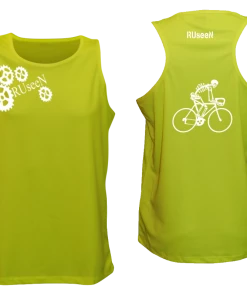 RUseeN Reflective Apparel Men's Reflective Tank Top - Road Bike Skeleton Men's Tank Tops