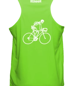 RUseeN Reflective Apparel Men's Reflective Tank Top - Road Bike Skeleton Men's Tank Tops