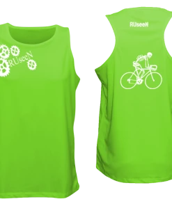 RUseeN Reflective Apparel Men's Reflective Tank Top - Road Bike Skeleton Men's Tank Tops