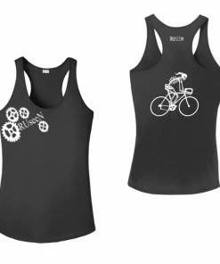 RUseeN Reflective Apparel Women's Reflective Tank Top - Female Road Bike Skeleton