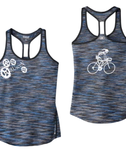 RUseeN Reflective Apparel Women's Reflective Tank Top - Female Road Bike Skeleton