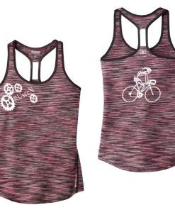 RUseeN Reflective Apparel Women's Reflective Tank Top - Female Road Bike Skeleton