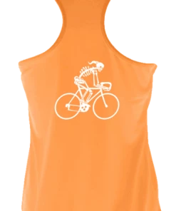 RUseeN Reflective Apparel Women's Reflective Tank Top - Female Road Bike Skeleton