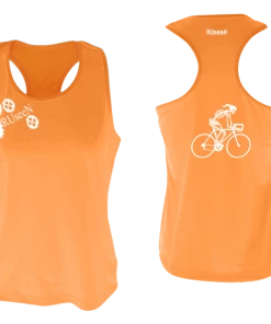RUseeN Reflective Apparel Women's Reflective Tank Top - Female Road Bike Skeleton