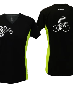 RUseeN Reflective Apparel Women's Reflective Short Sleeve Shirt - Female Road Bike Skeleton