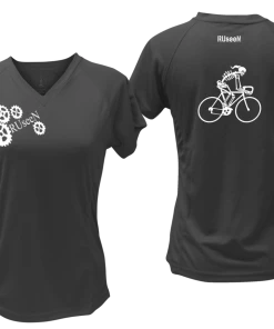 RUseeN Reflective Apparel Women's Reflective Short Sleeve Shirt - Female Road Bike Skeleton